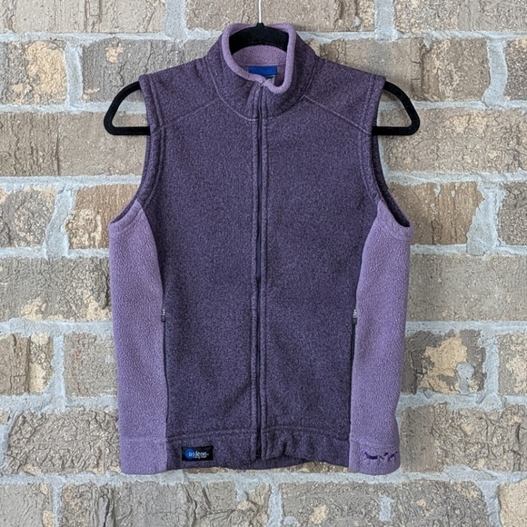 Irideon Purple Fleece Sleeveless Equestrian Vest Size Small Made in USA - Picture 1 of 11